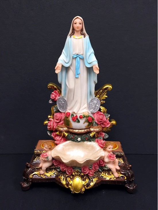 12" Mary w/ Holy Water bowl 